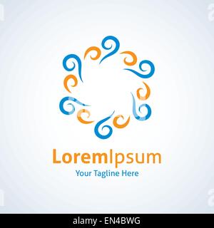 Wind von ändern Zeichen Logo Symbol Vektor-Grafik-design Stock Vektor