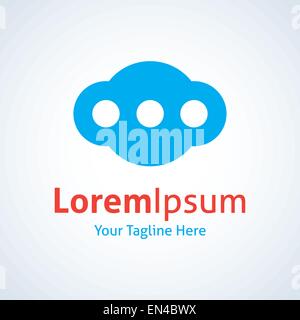 IT Entwicklung Technologie smart Vektor-Logo Wolkensymbol Stock Vektor