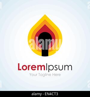 Leichte Sicherheit Spiel Feuer Sicherheit Schloss Symbol einfache Elemente logo Stock Vektor