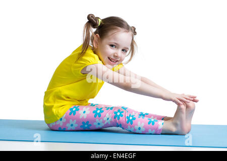 Kind, Fitnessübungen Stockfoto