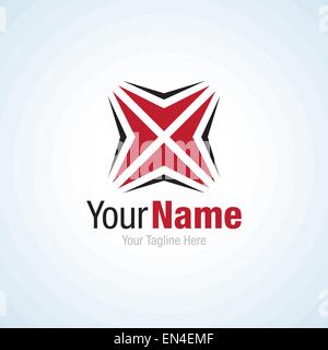 Kreative roter Pfeil Buchstaben X Grafik-Design-Logo-Symbol Stock Vektor