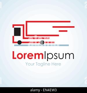 LKW niedlich ansprechende einfache Fahrzeug Symbol Firmenlogo Stock Vektor