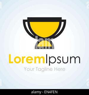 Schönen Goldpokal einfaches Geschäft Symbol logo Stock Vektor