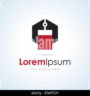 Farbe schwarz Sechseck Form greifen Tag einfaches Geschäft Symbol logo Stock Vektor