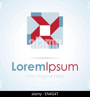 Abstrakten Feld Coloful einfaches Geschäft Symbol logo Stock Vektor