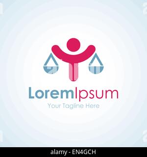 Menschlicher Ebene Gewicht Maßnahme einfaches Geschäft Symbol logo Stock Vektor