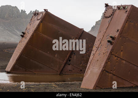 stillgelegtes Trockendock Whalers Bay, Deception Island, Süd-Shetland-Inseln, Antarktis Stockfoto