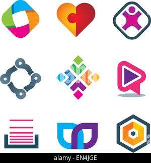 Verknüpfungssymbole Verbindung Symbol von social Media und Netzwerk Stock Vektor