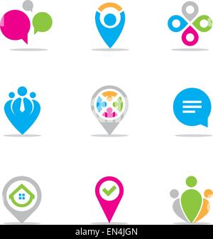 Auffinden von Vector set für Geschäftsmann und Unternehmer Stock Vektor