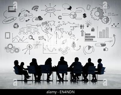 Geschäftsentwicklung der Business Units Stockfoto