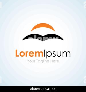 Sonne über dem Horizont Element Symbol Firmenlogo Stock Vektor