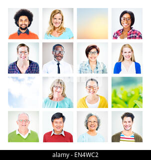 Gruppe von Menschen, multiethnischen vielfältige Welt Stockfoto