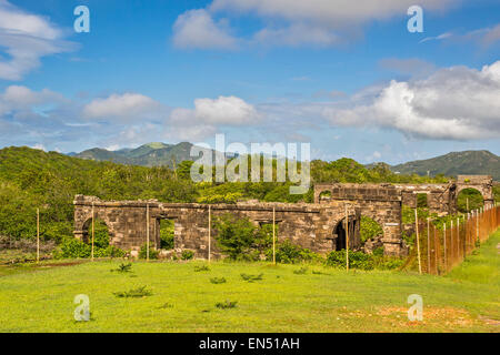 Officers Quarters Ruinen Antigua, West Indies Stockfoto