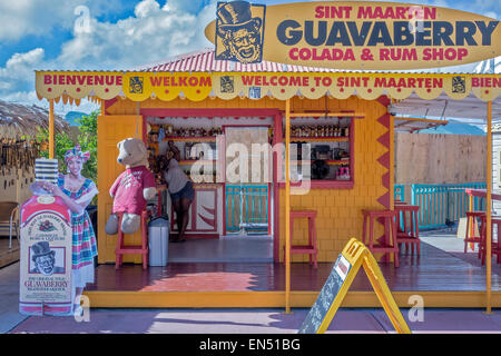 Rum-Shop und Bar Saint Martin West Indies Stockfoto