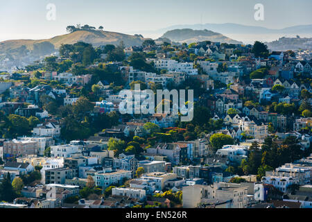 Blick vom Corona Heights Park in San Francisco, Kalifornien. Stockfoto