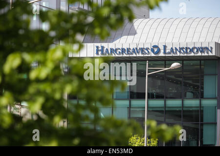 Eine allgemeine Übersicht der Hargreaves Lansdown zentrale Anker Road (A4). Stockfoto