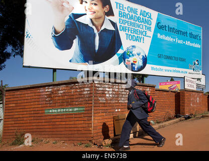 Plakat in Simbabwe Stockfoto