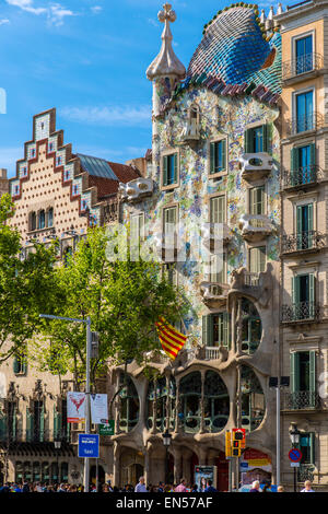 Casa Batllo, Barcelona, Katalonien, Spanien Stockfoto