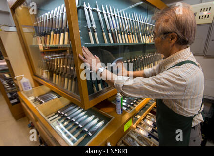 Sushi-Messer-Shop in Tokyo Stockfoto