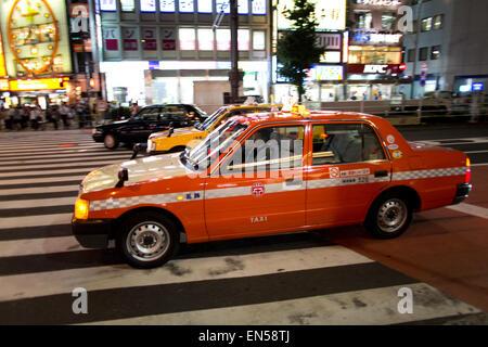 Taxi in Tokio Stockfoto