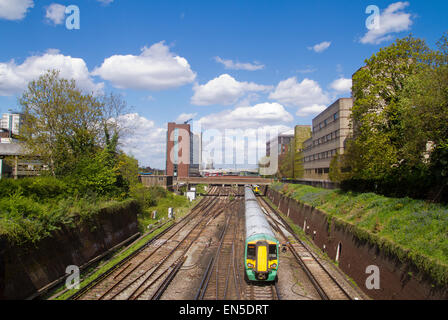 East Croydon London nach Brighton-Bahn-Linie Stockfoto