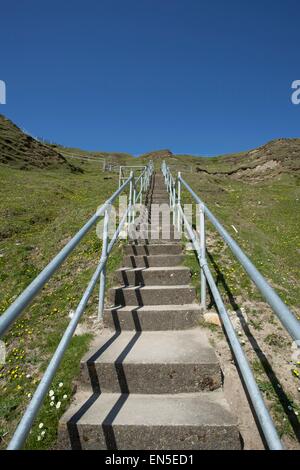 Die Schritte der Silver Strand Beach in Glencolmcille, Co. Donegal, Irland Stockfoto