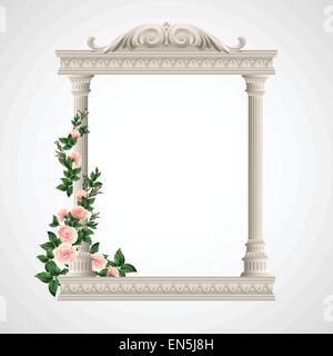 Portikus eines antiken Tempels. Kolonnade.  Vektor-Illustration EPS 10 Stock Vektor