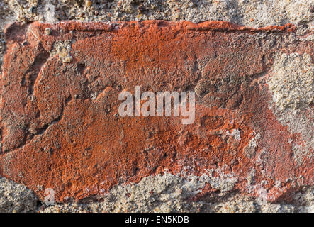 Rot Braun Ziegel closeup verwitterten Hintergrund Textur Stockfoto