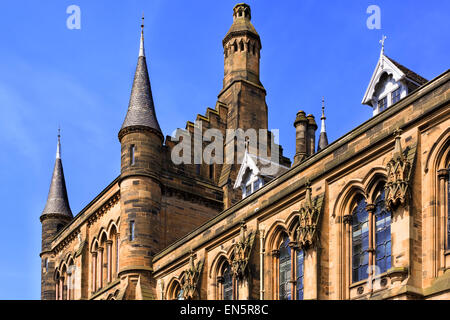 Glasgow University towers - Glasgow Wahrzeichen in den 1870er Jahren im neugotischen Stil erbaut. Entworfen von Sir George Gilbert Stockfoto