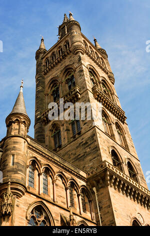 Glasgow University towers - Glasgow Wahrzeichen in den 1870er Jahren im neugotischen Stil erbaut. Entworfen von Sir George Gilbert Stockfoto