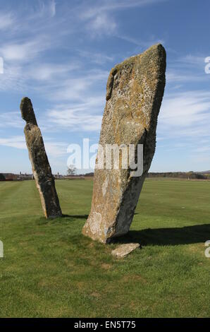 Lundin Links stehenden Steinen Fife Schottland April 2015 Stockfoto