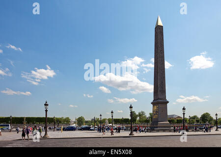 Platz De La Concorde Luxor Obelisk Obélisque de Louxor Paris Frankreich Stockfoto