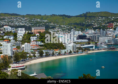 Oriental Bay, Wellington, Nordinsel, Neuseeland Stockfoto