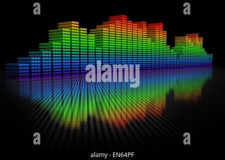 3D Equalizer-Anzeige Stockfoto