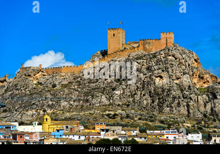 Castillo de Sax, schloss Sax, auf einem Hügel, Sax, Provinz Alicante, Spanien Stockfoto