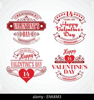 Typografie Valentine DayVector Abbildung Stock Vektor