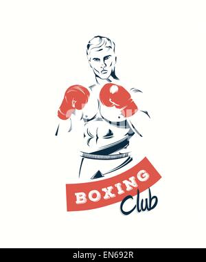 Boxing Club Vektor Plakat Stock Vektor