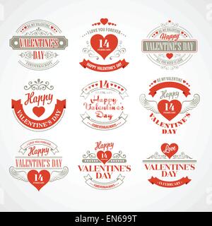 Typografie Valentine DayVector Abbildung Stock Vektor