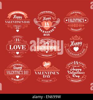 Typografie Valentine DayVector Abbildung Stock Vektor