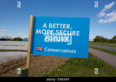 Conservative Party Plakat am Stadtrand von Broadstairs, Thanet Süd, Kent, England, UK Stockfoto