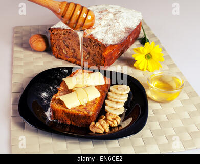 Bananenbrot Stockfoto