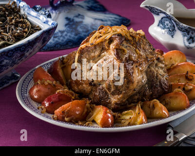 Schweinefleisch-Lyonnais Stockfoto