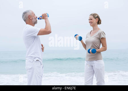 Fit paar Sport treiben Stockfoto