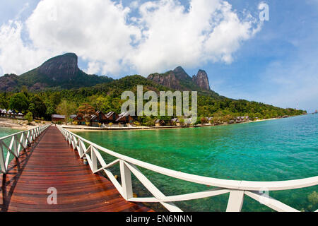 Wunderschönes Resort Urlaub Insel von Tioman, Pahang, Malaysia Stockfoto