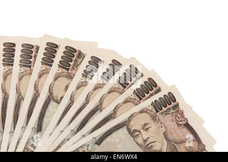 Japanischer Yen-Noten Stockfoto