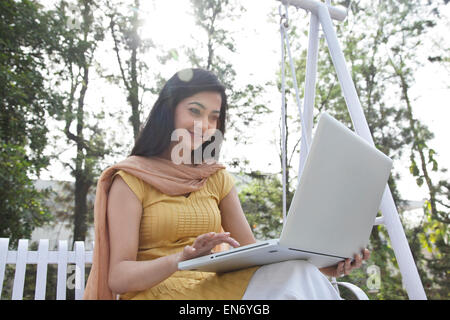 Porträt der Großmutter und Enkelin Stockfoto