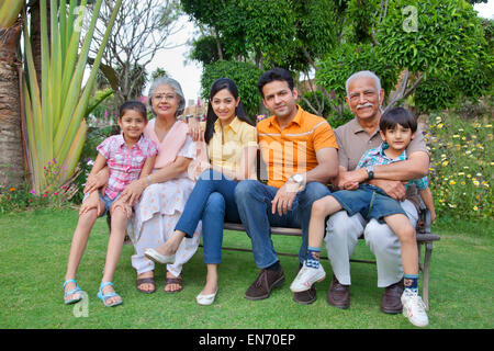 Portrait einer Fortpflanzungsfähigkeit Familie Stockfoto