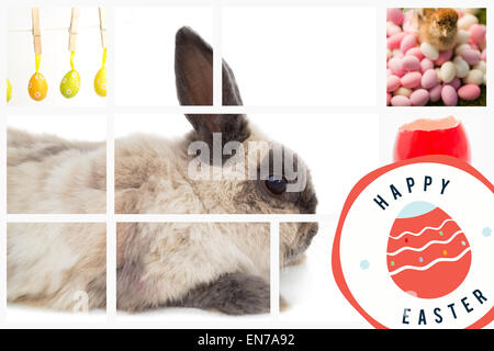 Zusammengesetztes Bild glücklich Ostern Grafik Stockfoto