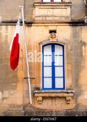 Maltesischer Flagge - Mdina, Malta Stockfoto