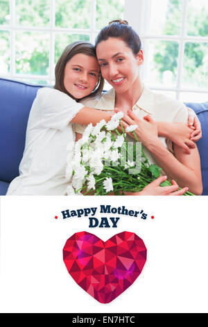 Zusammengesetztes Bild des glücklichen Mütter Tag Stockfoto